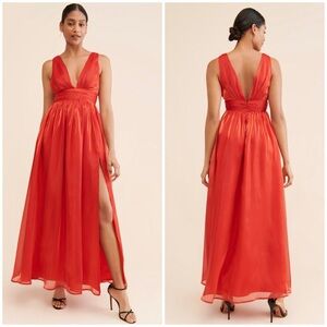 If By Sea Metallic Maxi Gown